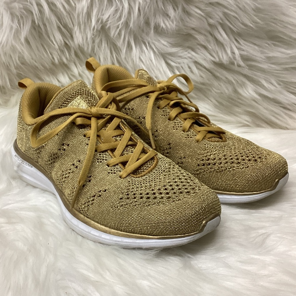 APL Techloom Pro W Propelium Sneakers - 24K Gold - 9 - Excellent Used Condition